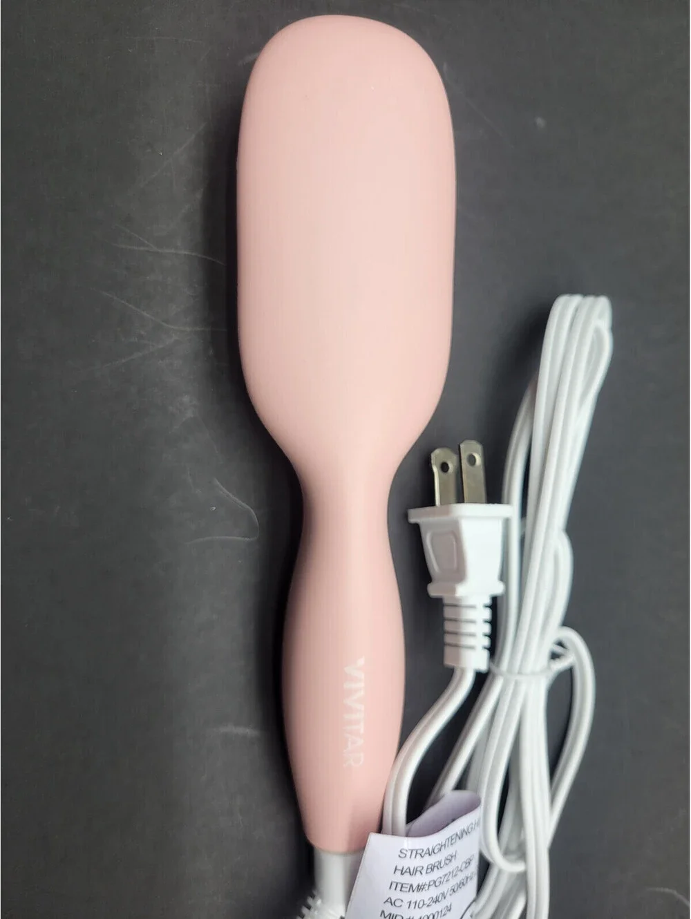 Vivitar Vivacious Travel Size Straightening Heated Compact Hair Brush Pink